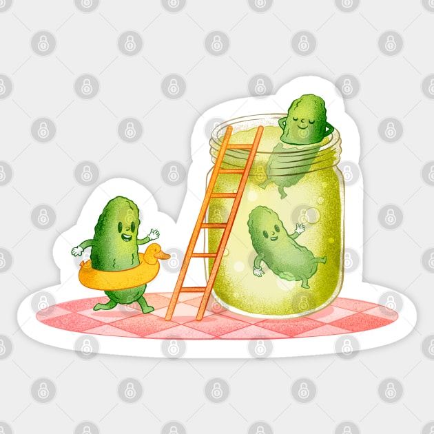 Pickles Funny jar Swim Sticker by Mako Design 